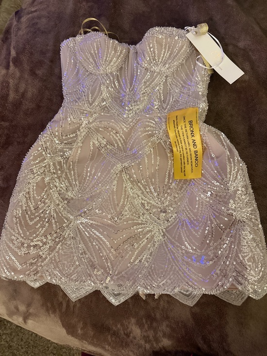 Bronx and Banco Dresses & Skirts - Bronx and Banco Ivory Sequin Strapless Party Dress